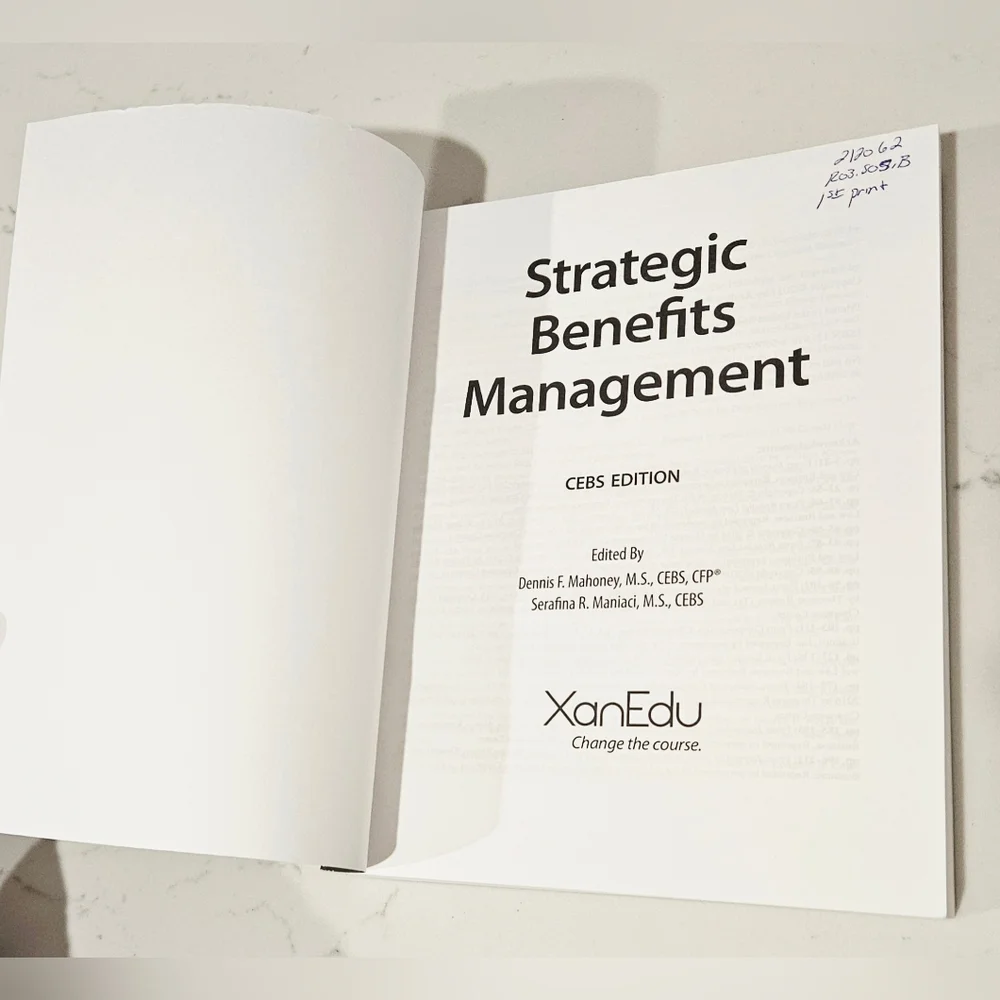 BOGO Strategic Benefits Management Book CEBS Edition M.S. CEBS Serafina